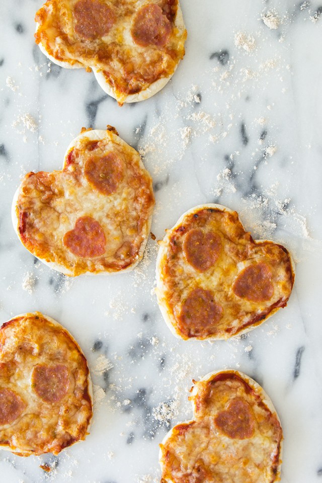 heart shaped pizza is a fun valentines day food