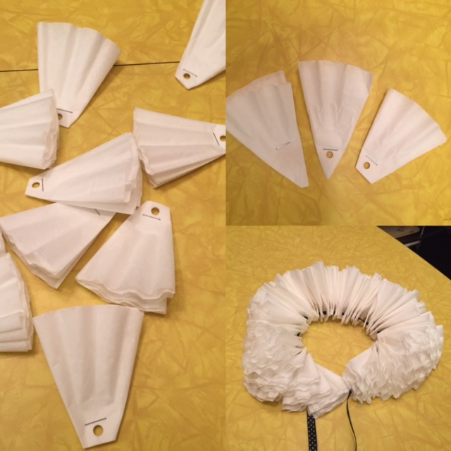 coffee filter shakespeare collar tutorial
