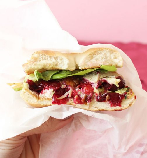 Thanksgiving Leftover Bagel Sandwiches