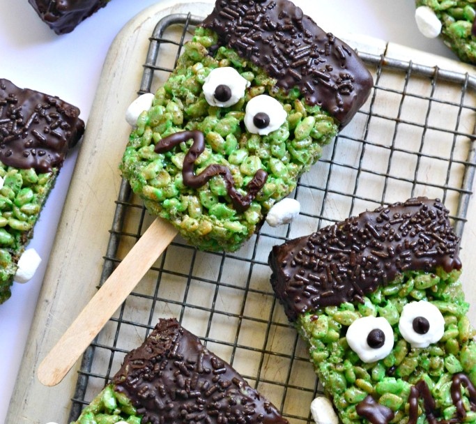 frankenstein-rice-krispie-treats