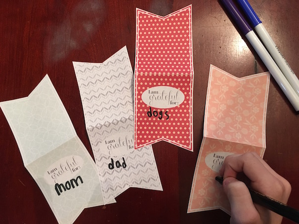 Free printable Thanksgiving garland pieces designed by Somewhat Simple