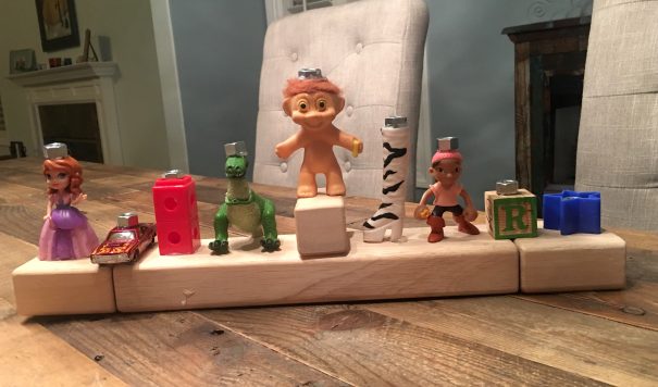DIY menorah for kids