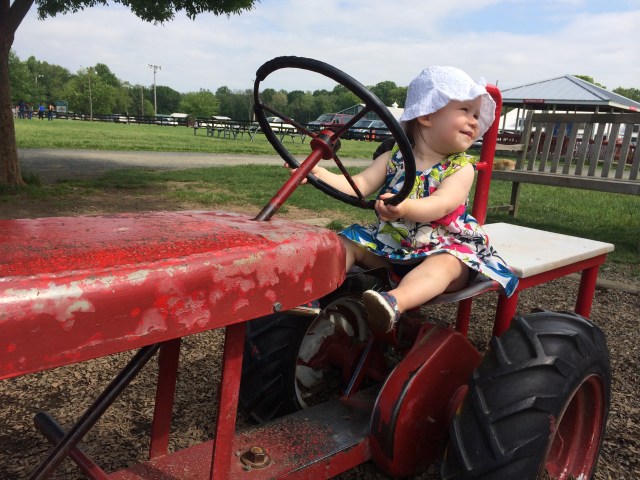 GirlonTractor-Frying Pan Park Farm via Jennifer Massoni Pardini