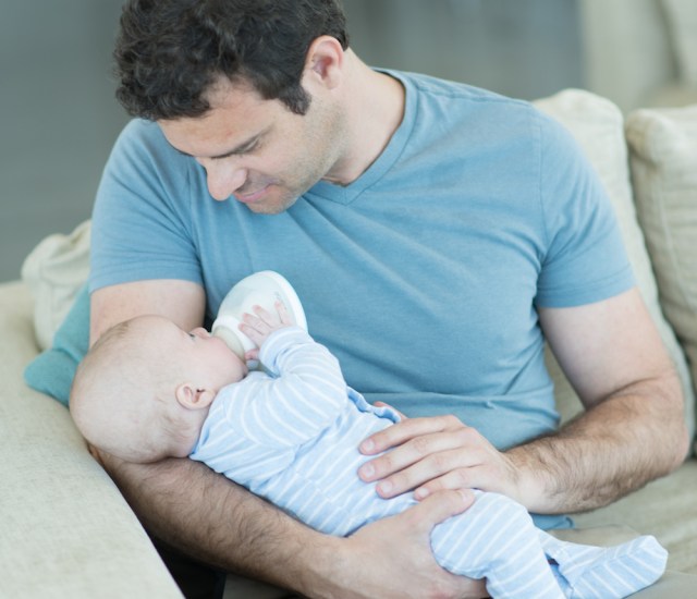 nanobebe breastmilk bottle feeding baby dad father