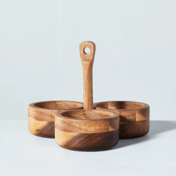 Hearth and Hand Target Spring Collection Wood Trio Serve Caddy