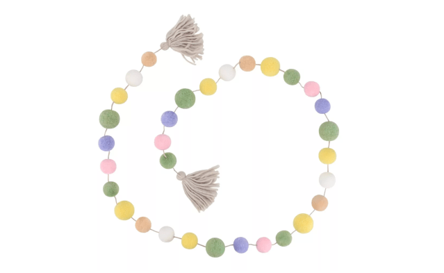 Pom Pom garland is a new Easter decoration at Target