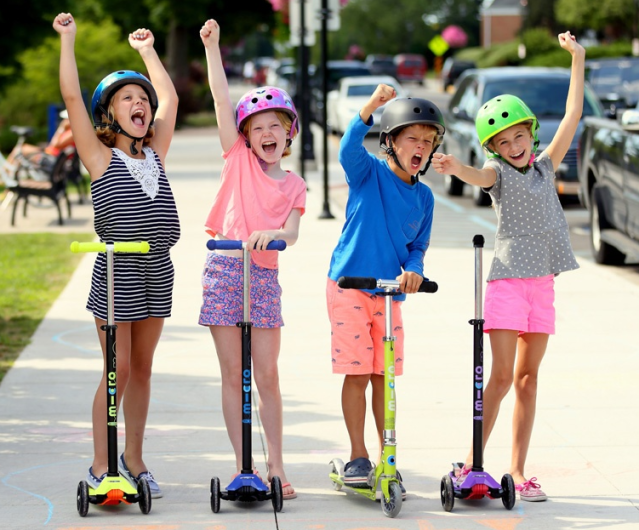 pre-teen, summer, scooter riding, helmet safety, outdoor activities