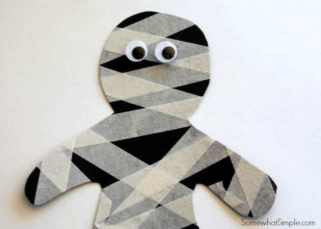 Masking Tape Mummy Craft
