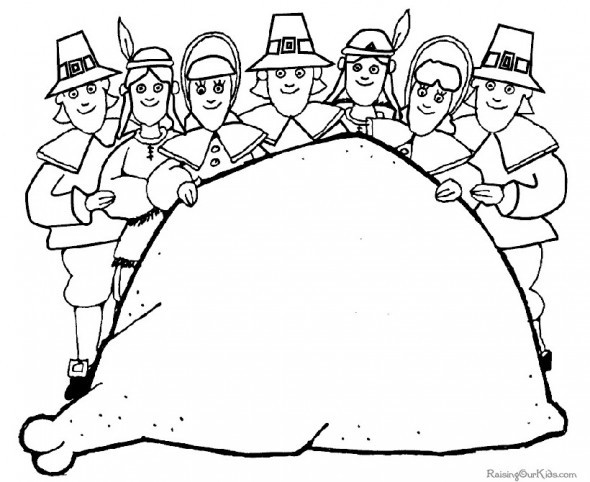 Pilgrim Thanksgiving free printable