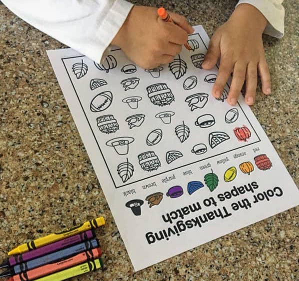 Thanksgiving activity sheet