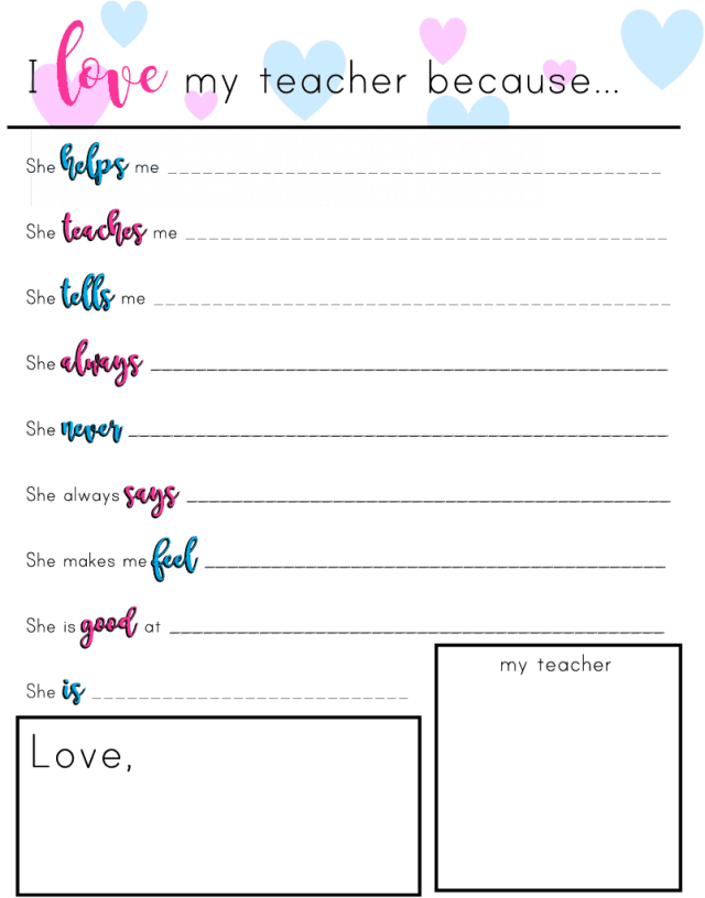 cute printable to tell someone happy teacher appreciation week