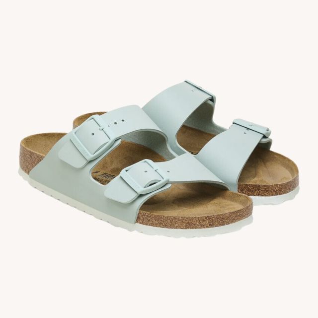 sea foam green birkenstock arizona sandals
