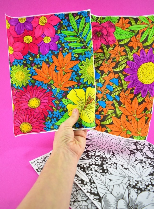 cool coloring page of flowers