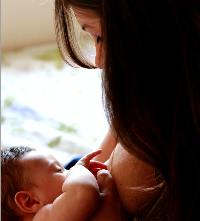 woman breastfeeding