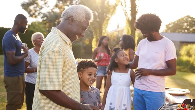 grilling with family