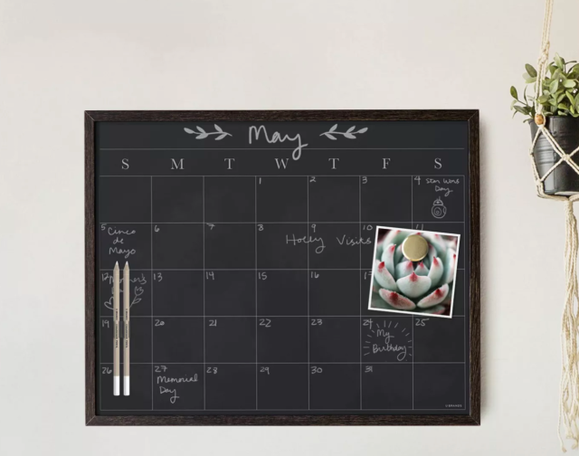 Chalkboard calendar