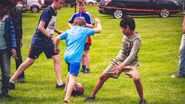 kids playing soccer