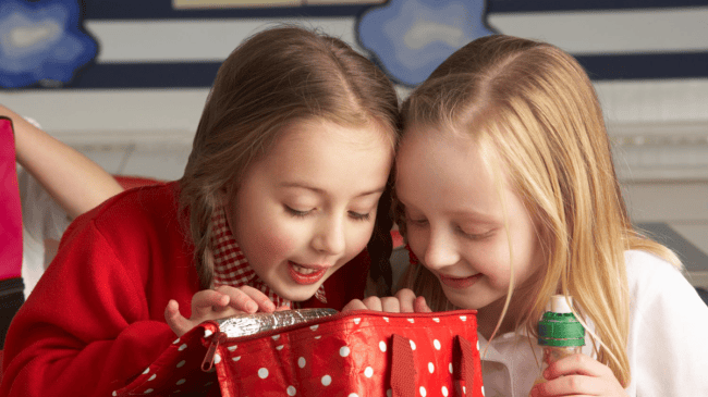 girls looking for a printable lunch box joke