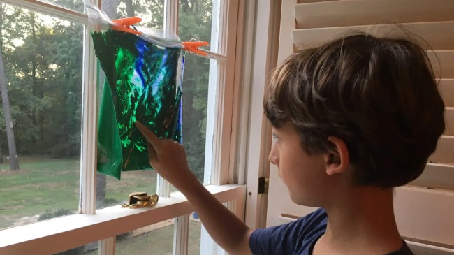 plastic bag art is one of the best art activities for kids