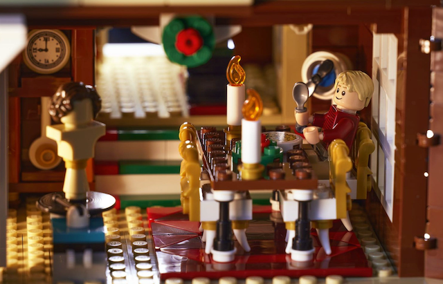 A product shot of the Lego Home Alone house