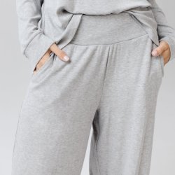 Cozy Earth rib knit bamboo lounge pant grey