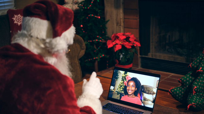 A little girl who called Santa's phone number