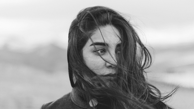 Iranian woman looking away