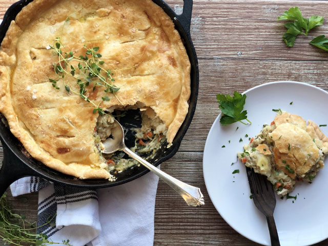 iron skillet recipe for chicken pot pie