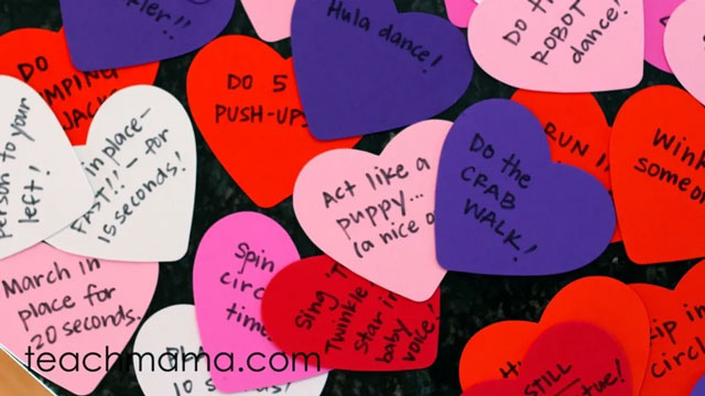 a picture of musical hearts, a Valentines day game