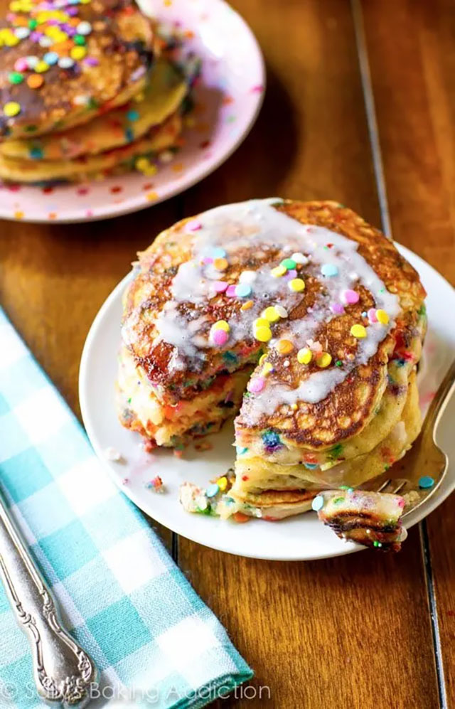 The funfetti buttermilk pancakes by Sally's Baking Addiction