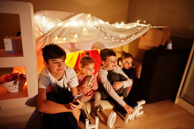 indoor fort for movie night ideas
