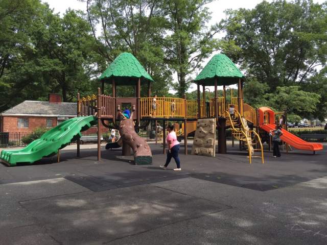 kids playing in treehouse playground