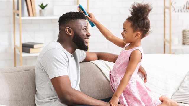 dad spending time with daughter