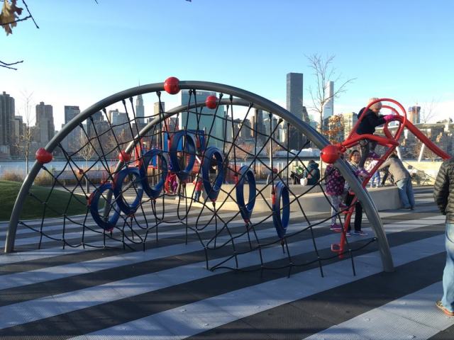 children playing in playground in queens 