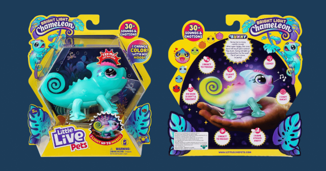 bright light chameleon, glowing chameleon toy, hot toy 2022