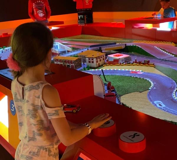 Girl at Ferrari Build and Race at Legoland California