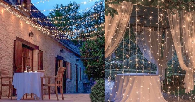 best backyard curtain lights
