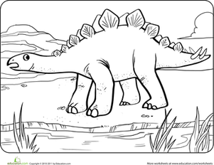Stegosaurus coloring pages