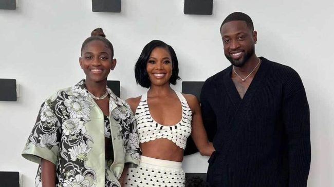 Dwyane Wade, Gabrielle Union, and Zaya Wade