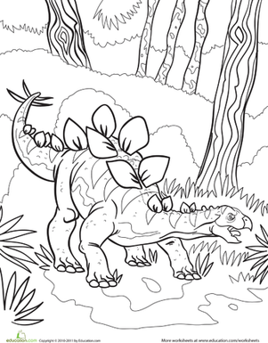 Stegosaurus coloring page