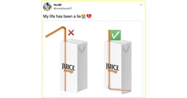 how to use a juice box straw