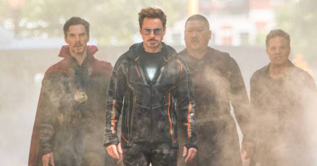 Superheros assemble in Avengers Infinity War, one of the least kid-friendly Marvel movies.
