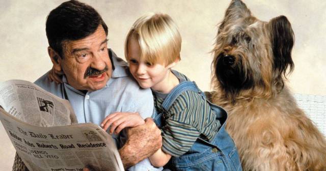 Walter Matthau, a boy and a dog