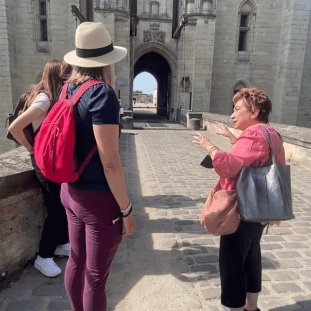 Family on a tour of Paris Chateau Vincennes
