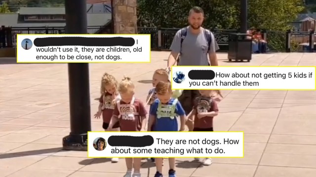 kids on a leash instagram photo