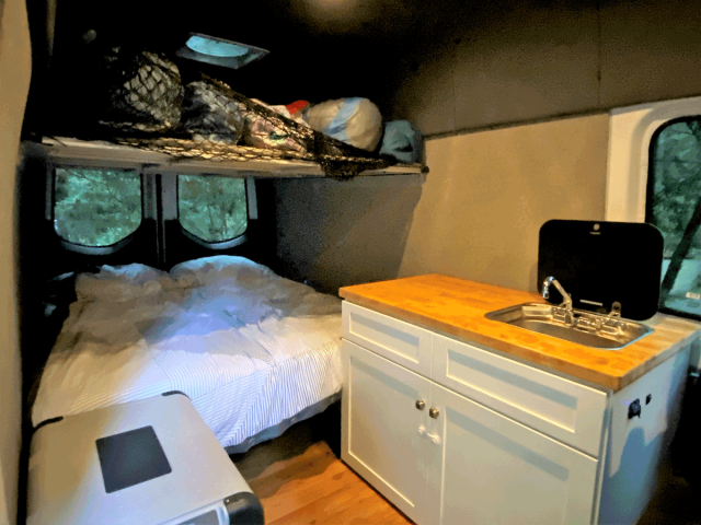 interior of a camper van