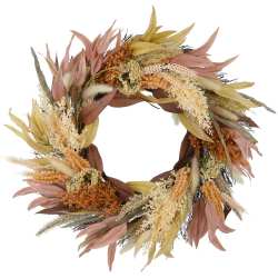artificial twig and berry fall wreath