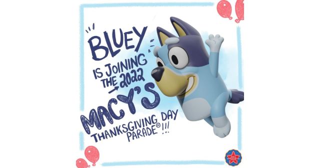 bluey balloon thanksgiving day parade