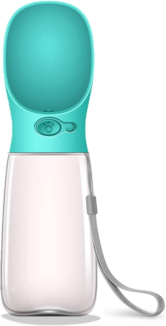 Teal portable dog water bottle