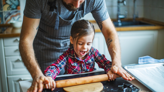 baking cookies is a fun kids new year's eve party idea